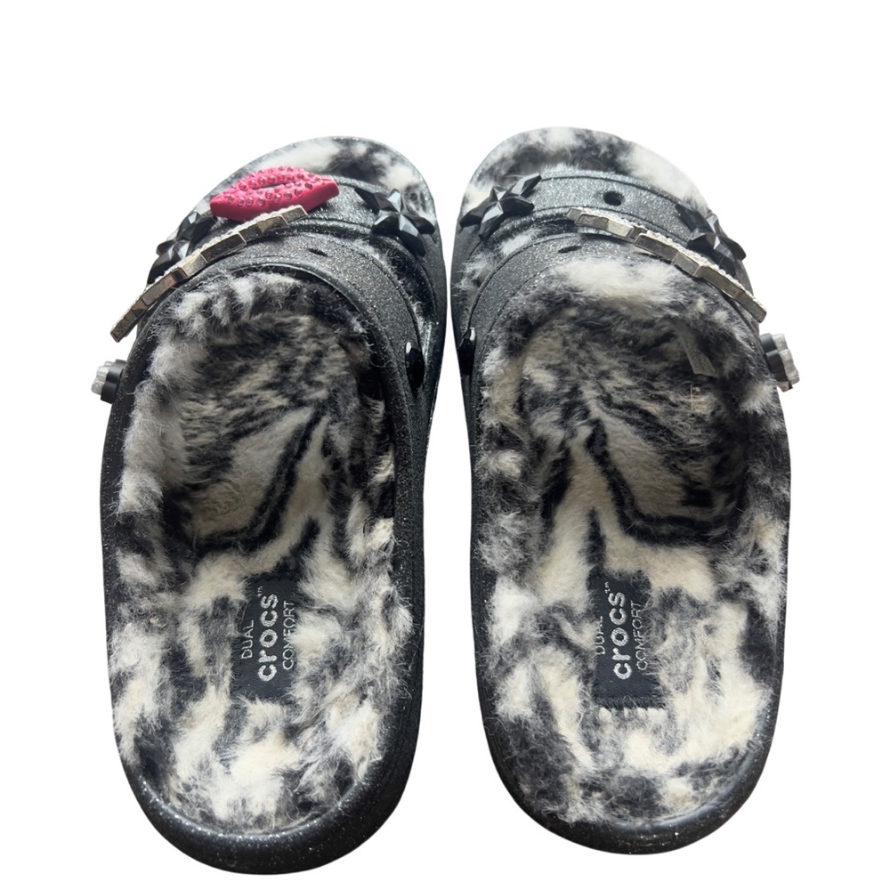 Crocs Cozzzy Disco Glitter Sandals Size 6 - Picture 2 of 7